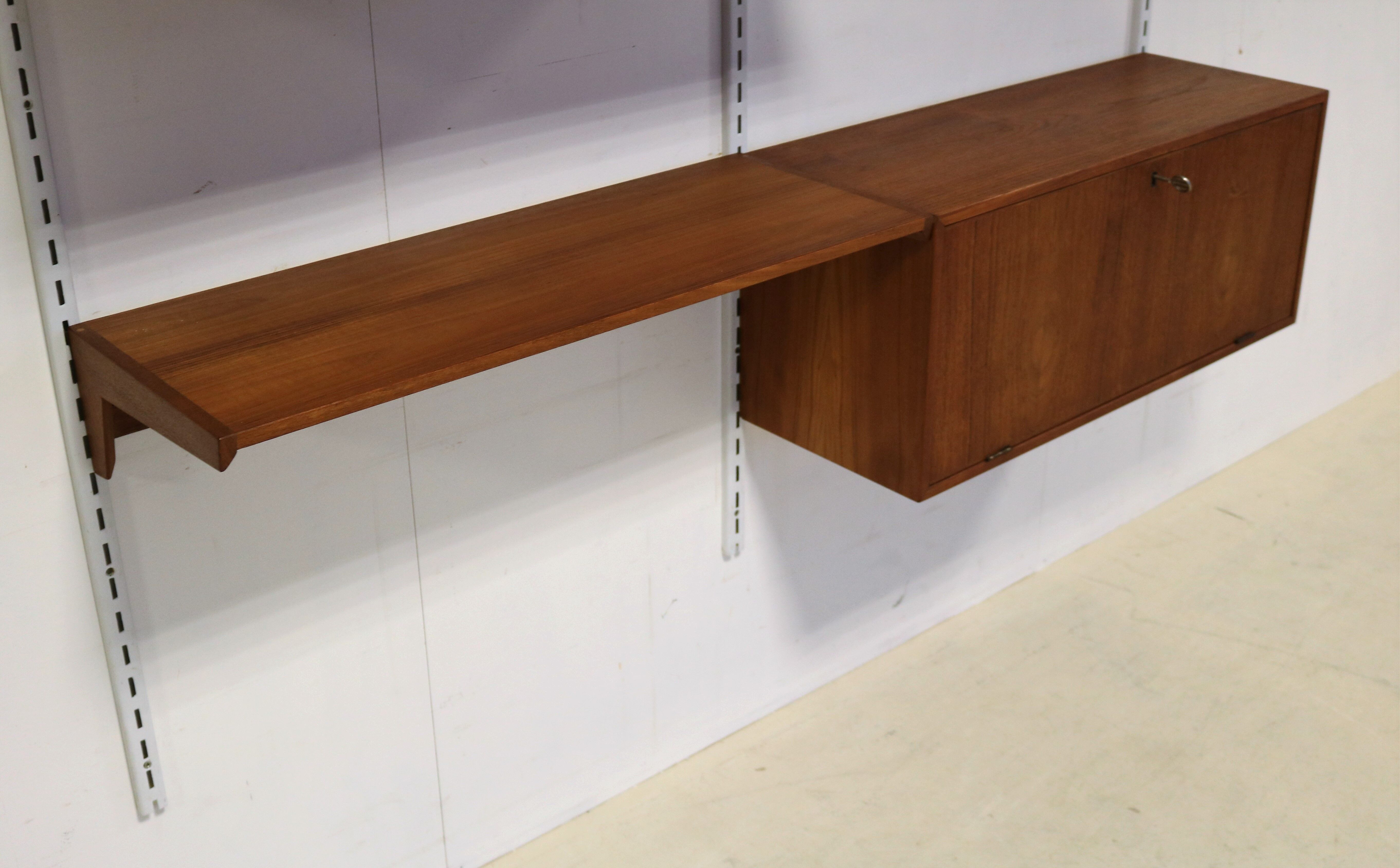 Vintage teak wall unit by Kai Kristiansen