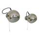 Pair of tilting eyeball chrome wall lights. Diameter 20cm - 7.87"