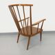 Vintage Baumann wooden armchair, Fan model, from the 60s