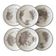 6 ironstone sepia plates | Grand Depot of Porcelains & Earthenware