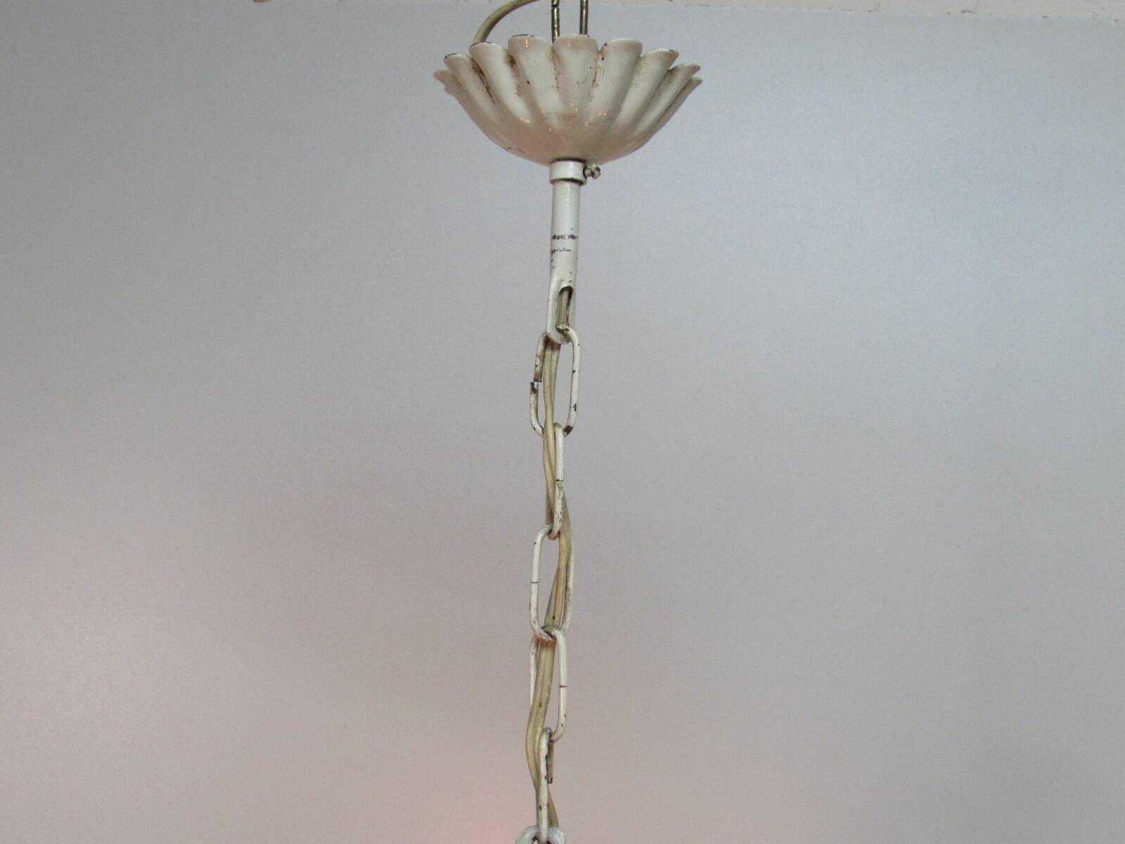 Hanging lamp in metal.3 lights. Vintage 1960s