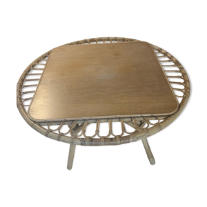 Table basse en rotin