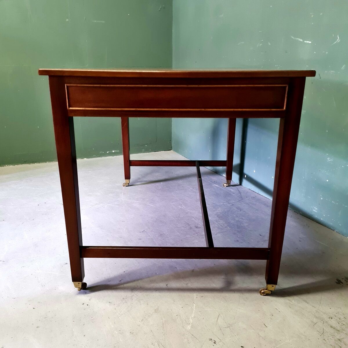 Classic english mahogany writing desk 20th century