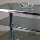 Side table serving chrome and vintage glass 70