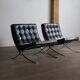 Pair of Barcelona chairs by Ludwig Mies van der Rohe for Knoll, 1960s.