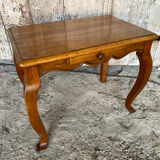 Louis xv style writing table nightstand wood + drawer 19th century walnut vintage