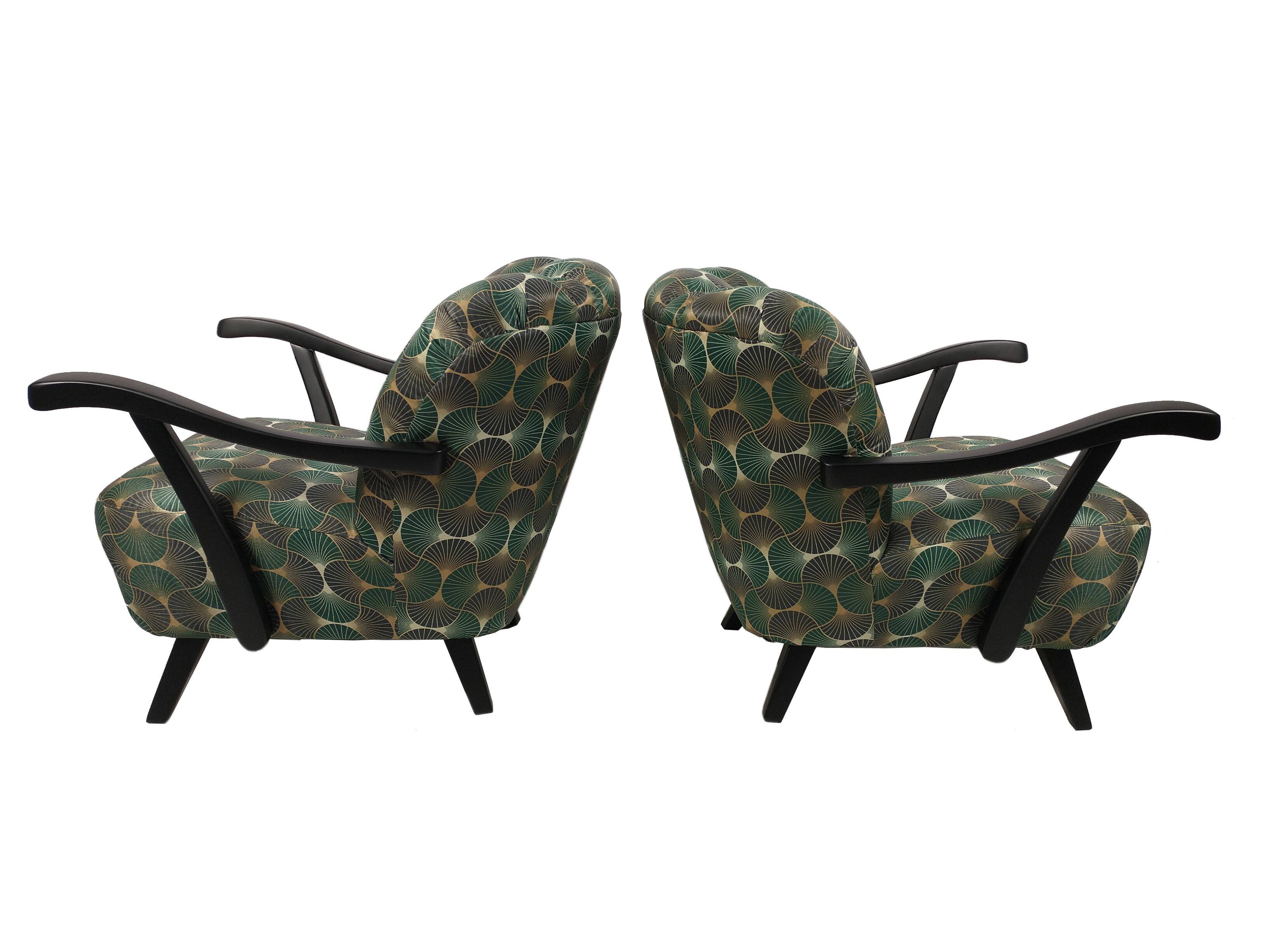 Art Deco Armchairs, 1950s, Set of 2