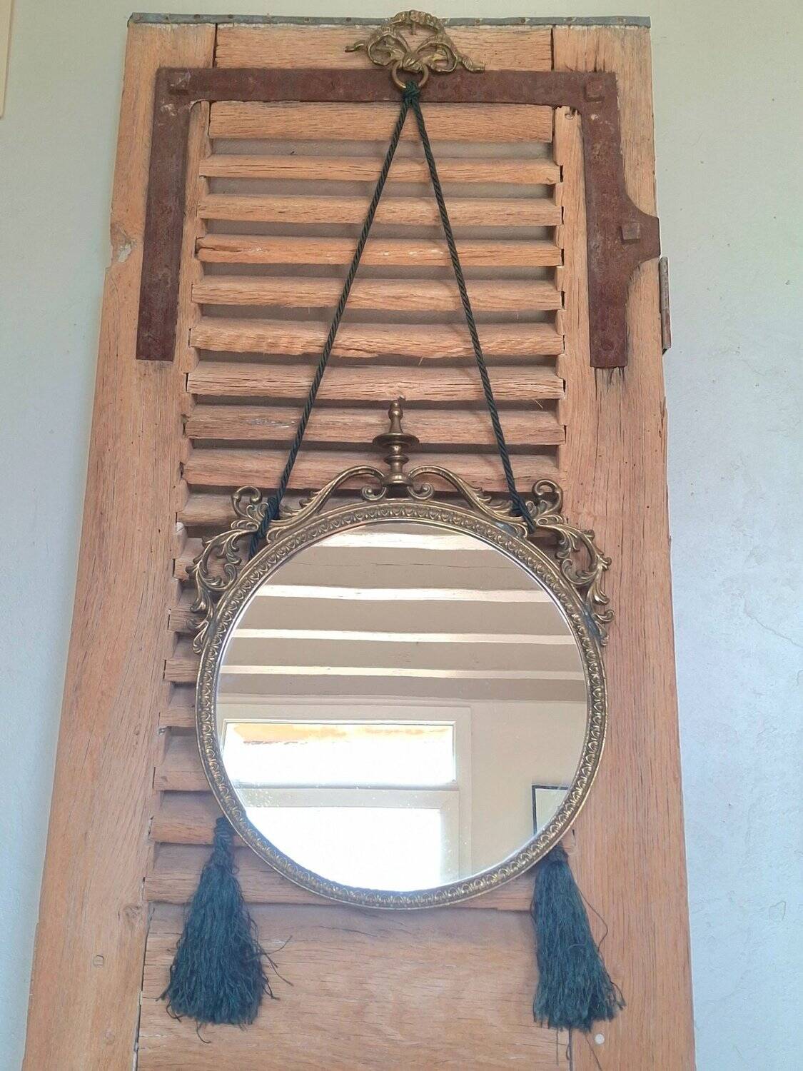 Miroir style victorien en bronze, d'epoque