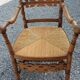 Armchair with straw seat