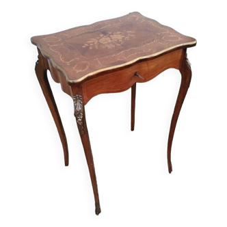 Bedside table in old Louis XVI style marquetry