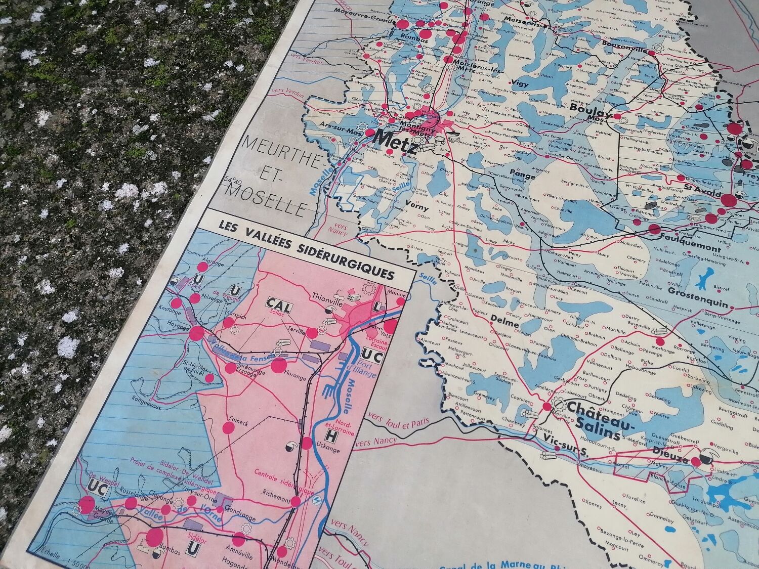 Old MDI Moselle-France map