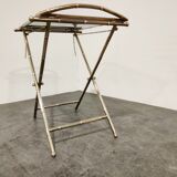 Vintage faux bamboo folding table, 1950s