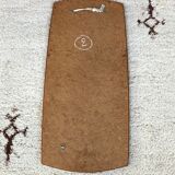 Rounded mirror teak 1950 - 79x35cm