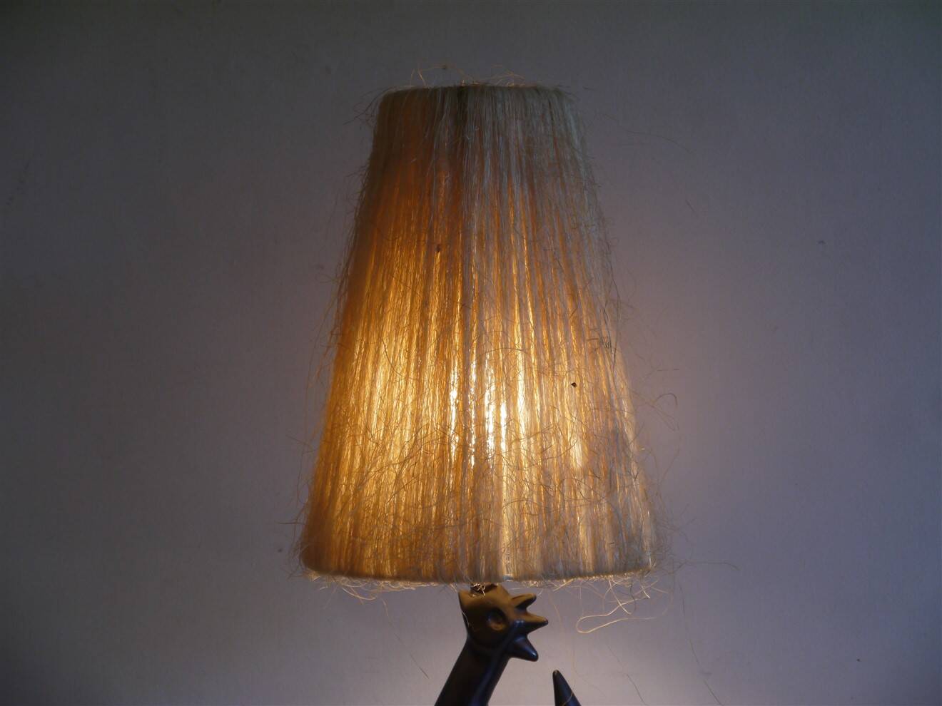 Zoomorphic ceramic lamp in the style of Jean Miotte.