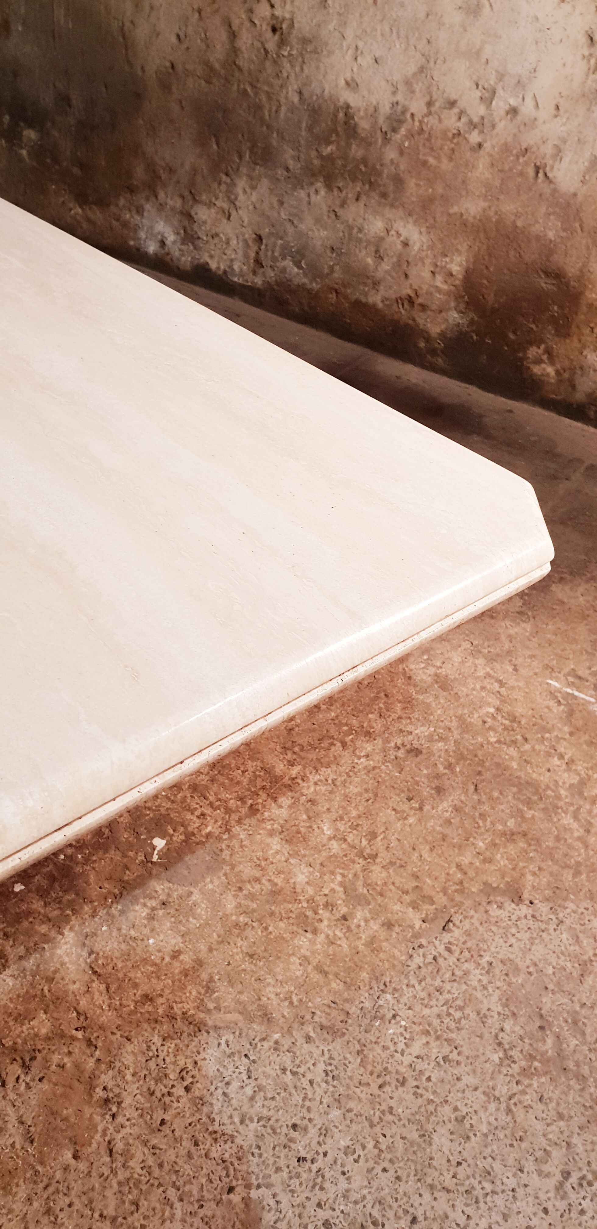 Travertine coffee table