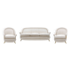 French Art Deco Sofa and two Armchairs, 1950s.