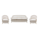 French Art Deco Sofa and two Armchairs, 1950s.
