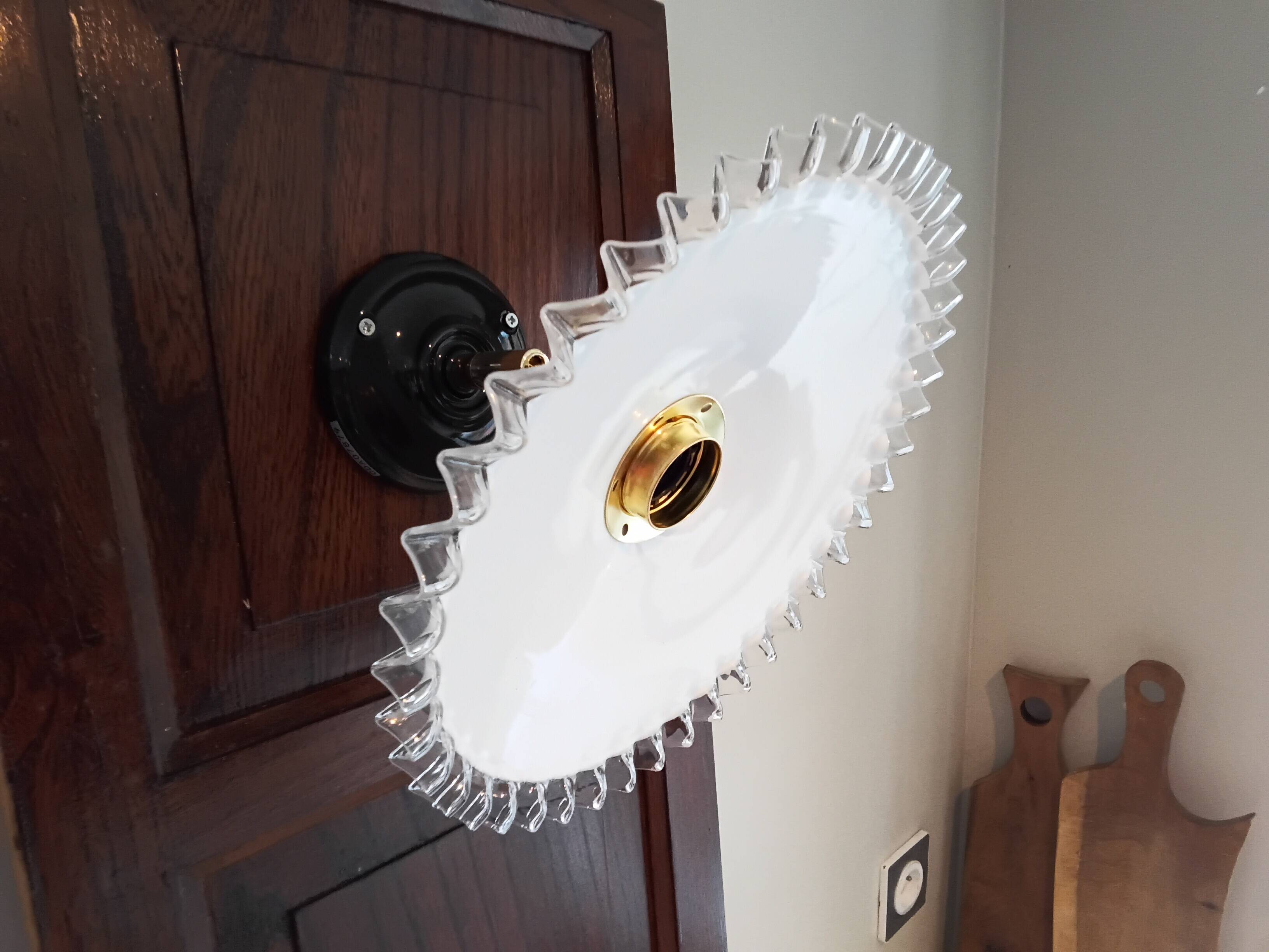 Vintage opaline wall light