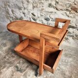 Vintage oak bar cart – France, 1950s