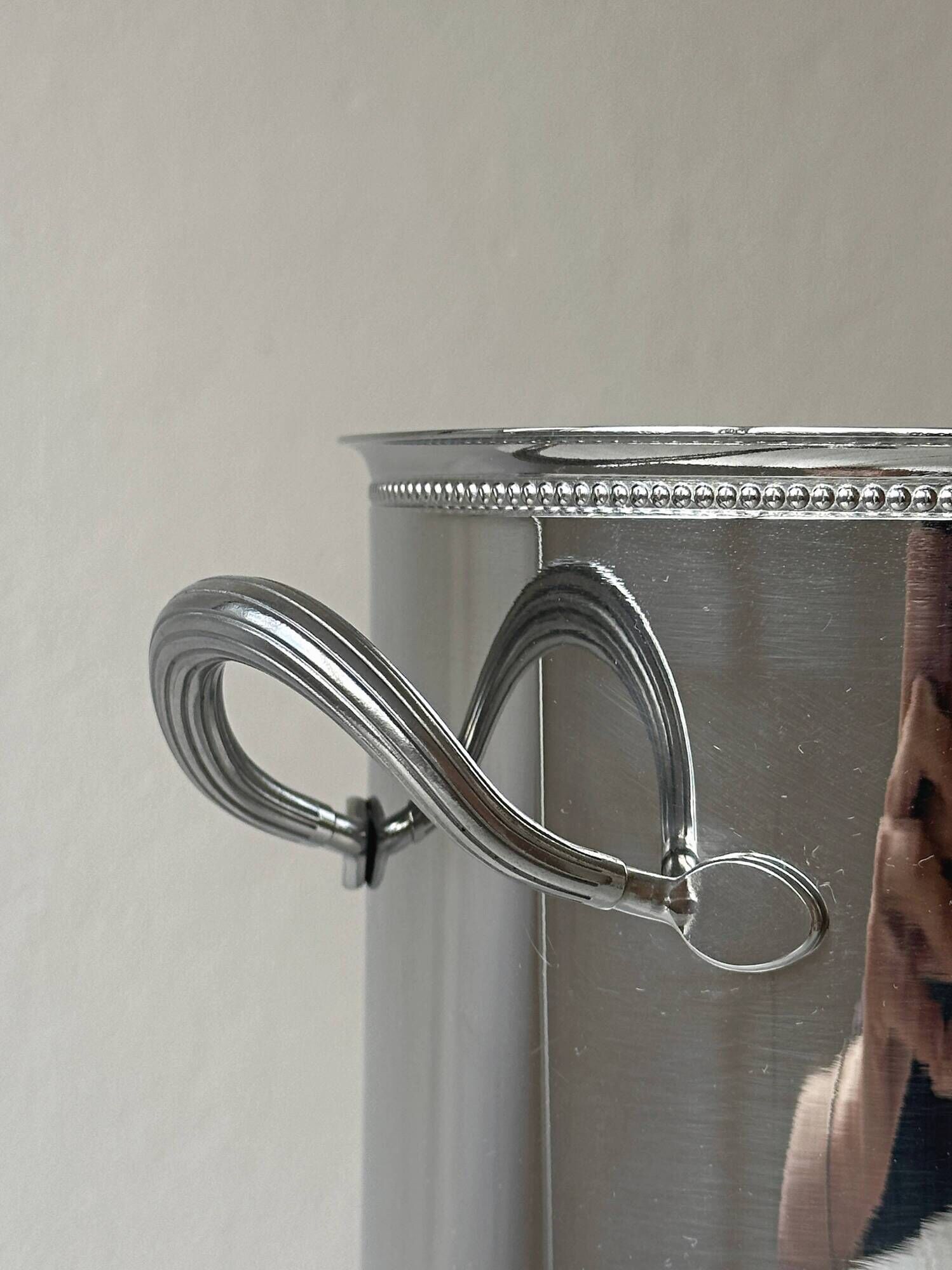Elegant metal champagne bucket