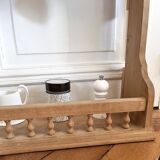 Wooden wall-mounted dresser shelf