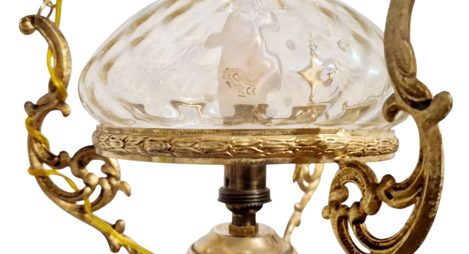 Neo-Louis XV style chandelier - Brass and blown glass