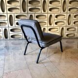 Vintage armchair from the 70s with angora fabric