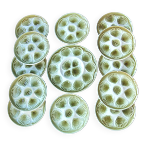 Ancien service à huîtres - loups