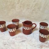 Coffee service in sandstone Amerindian motif