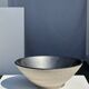 Duo of gray Indonesian ceramic bowls or salad bowls