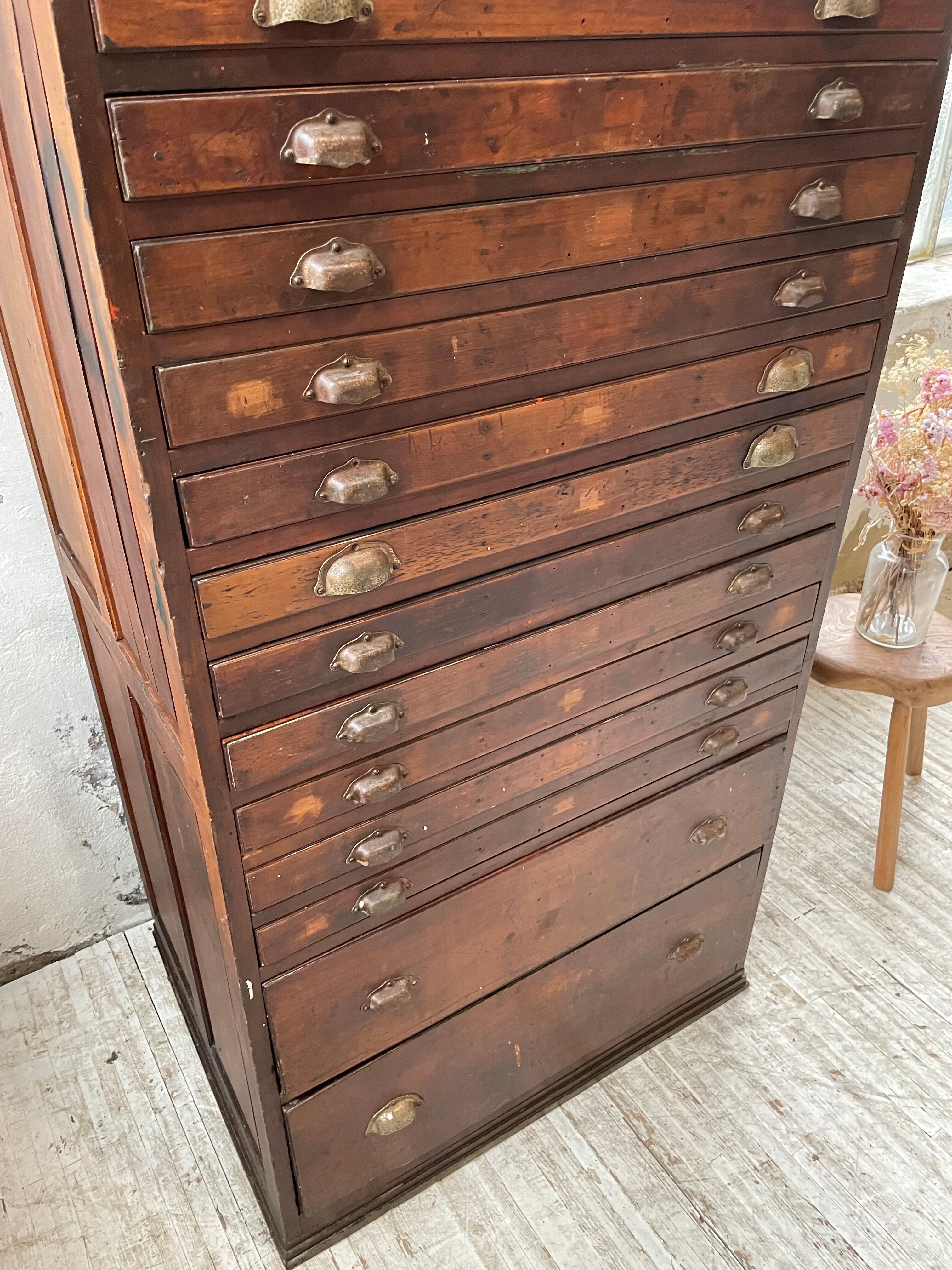 Workshop furniture printing with drawers XL oak