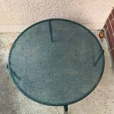 Vintage perforated metal coffee table