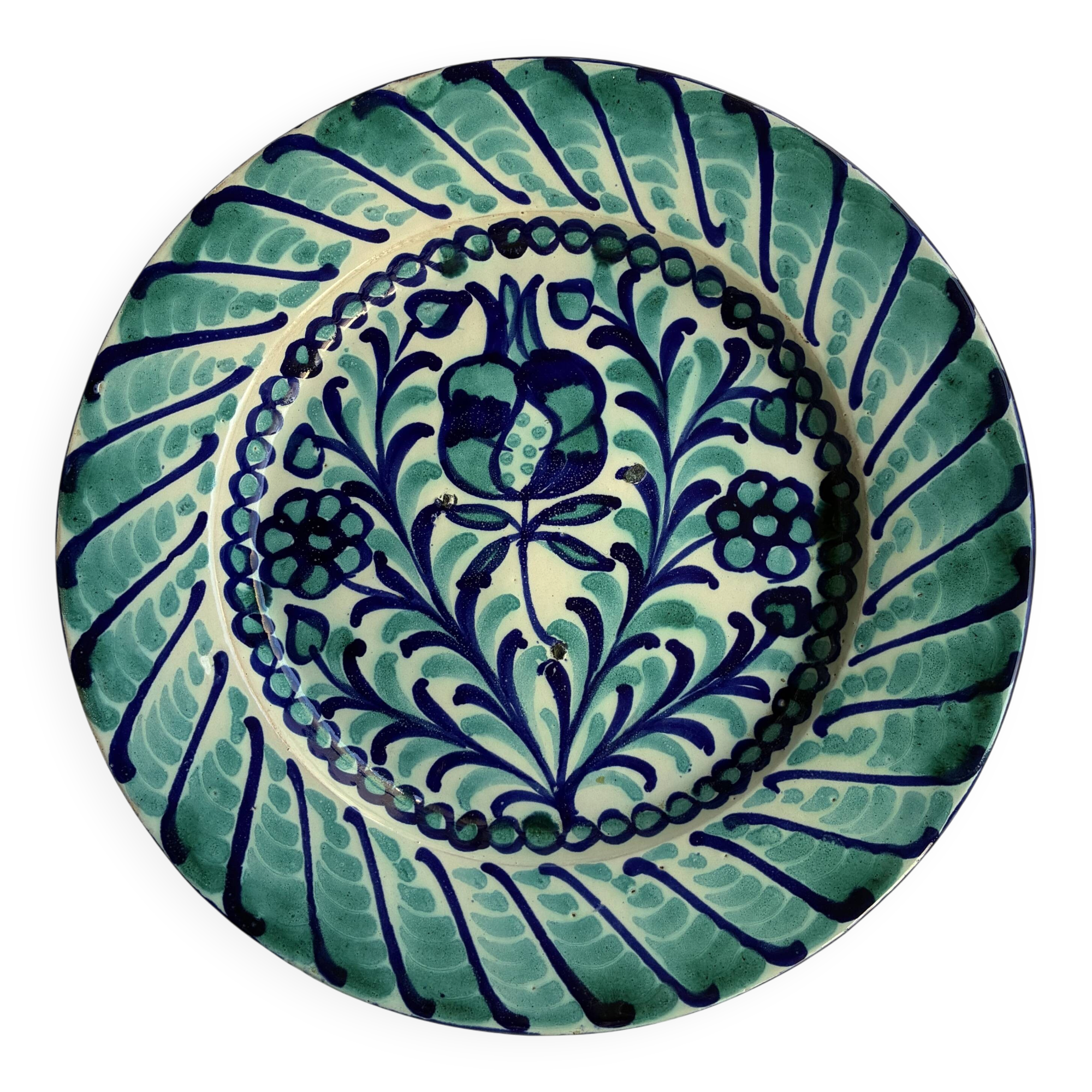Assiette décorative vintage en céramique