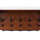 Art deco solid oak wall coatrack, Dutch, 1925