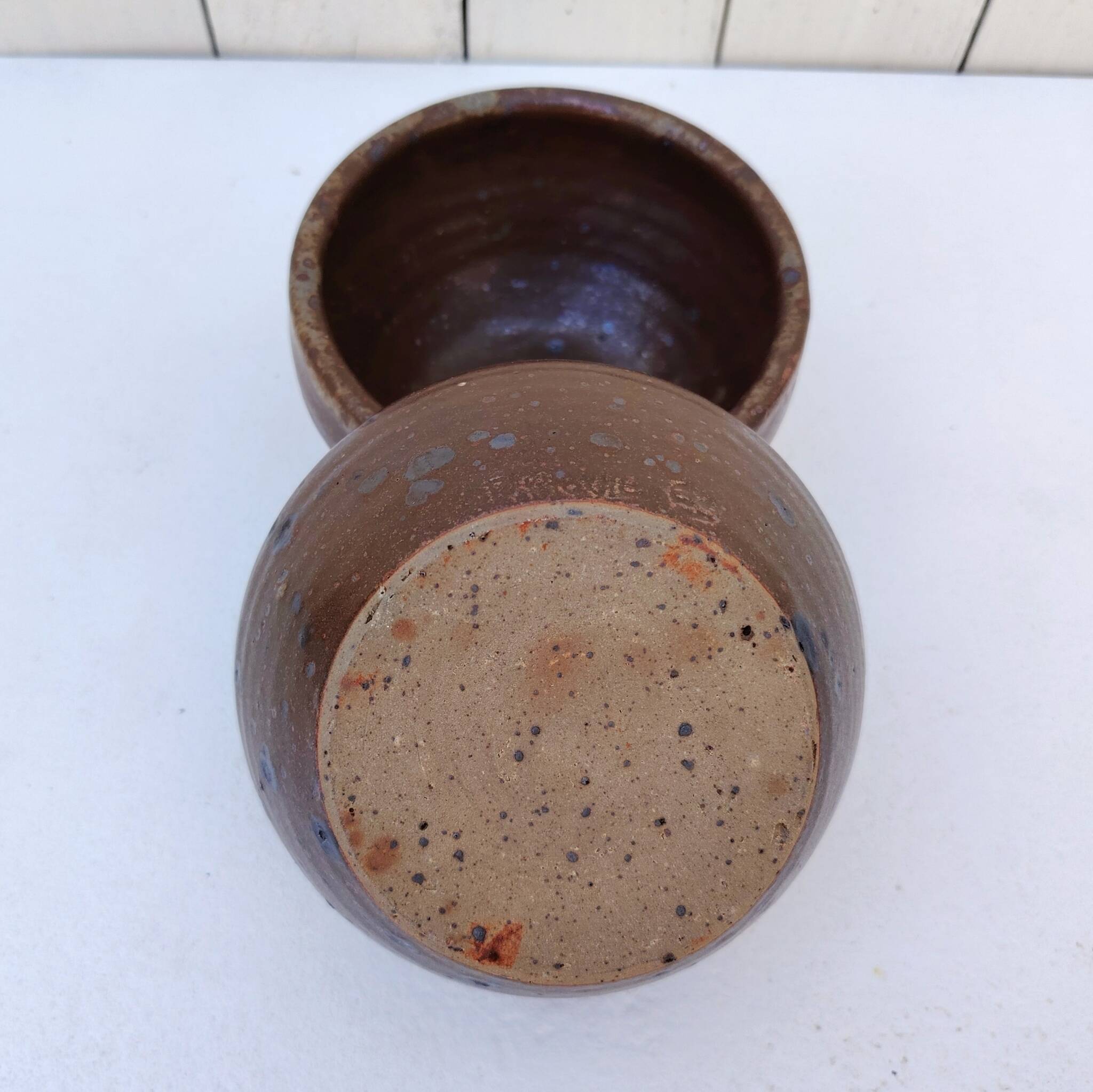 Vintage Tiffoche La Borne Guérande stoneware bowls
