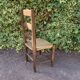 Set of 4 handcrafted rush chairs in solid oak.