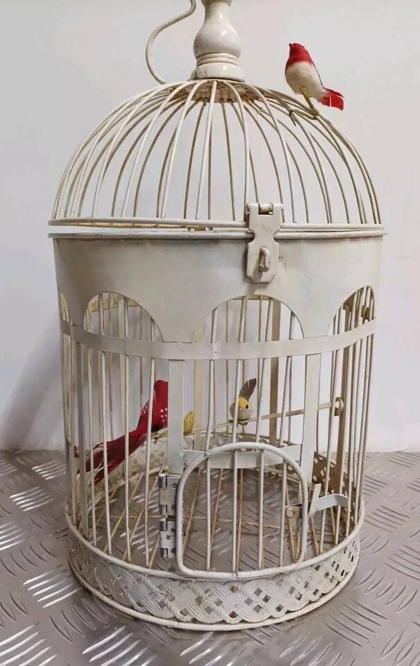 Pair of vintage bird cages