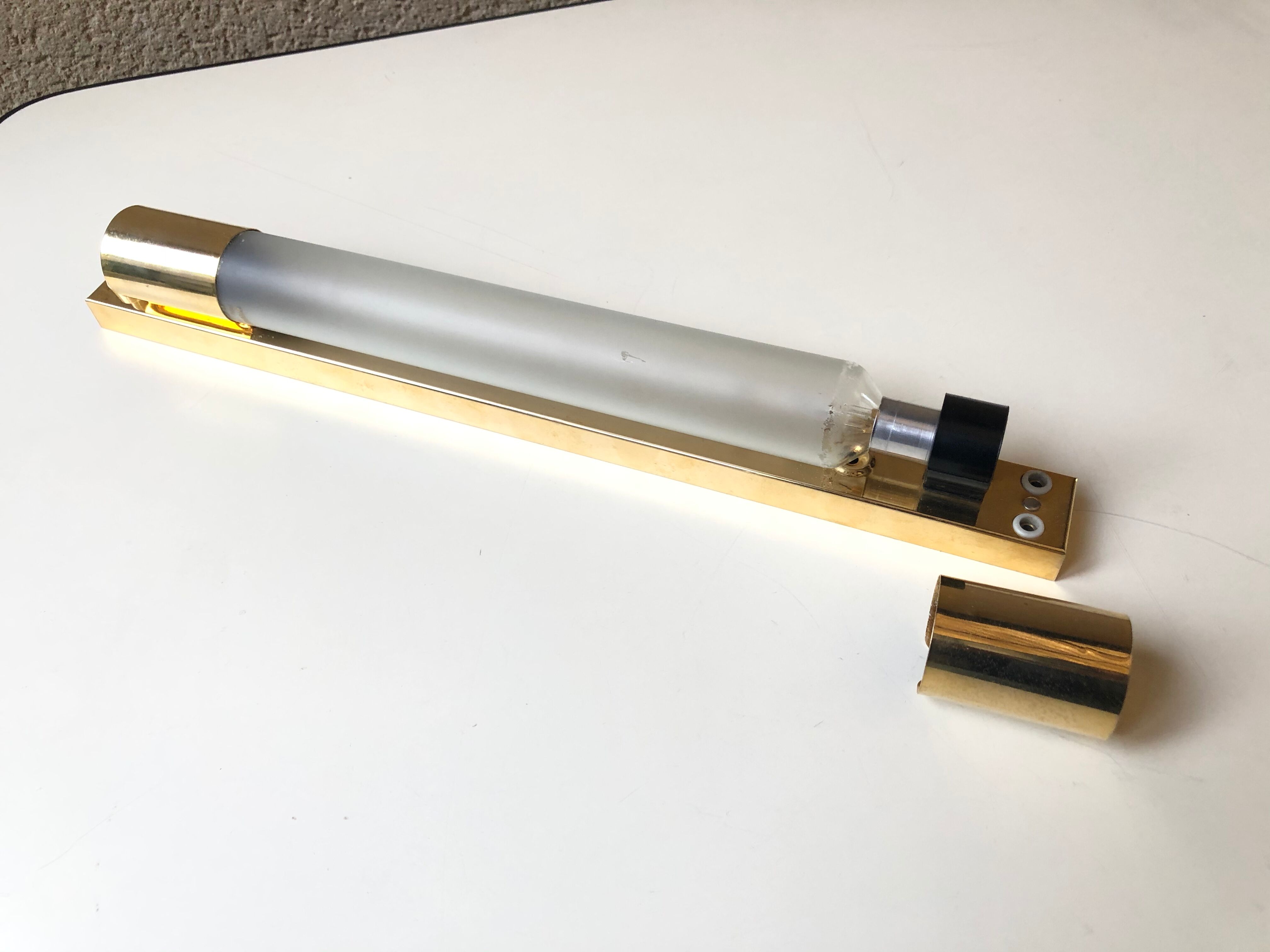 Vintage neon wall lamp 60 Stores Reunited massive brass