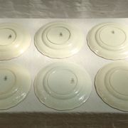 Lot of 6 old flat plates Lunéville model China in earthenware dimension: D-24cm- height -2,5