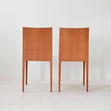 Pair of Scandinavian chairs with blue seats