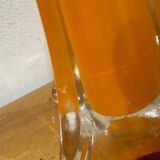 Large orange soliflore vase