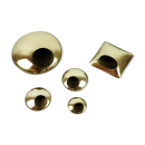 Set of pebble ashtrays in gilded bronze