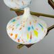 Mid-century chandelier with teak and Murano glass by Stilnovo, Italy, 1950s.