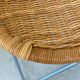 Large vintage rattan / wicker James Irvine ottoman / foot stool / foot rest / bench