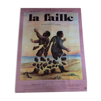 Affiche de cinéma originale La Faille 1975 120 x 160 par Roland Topor