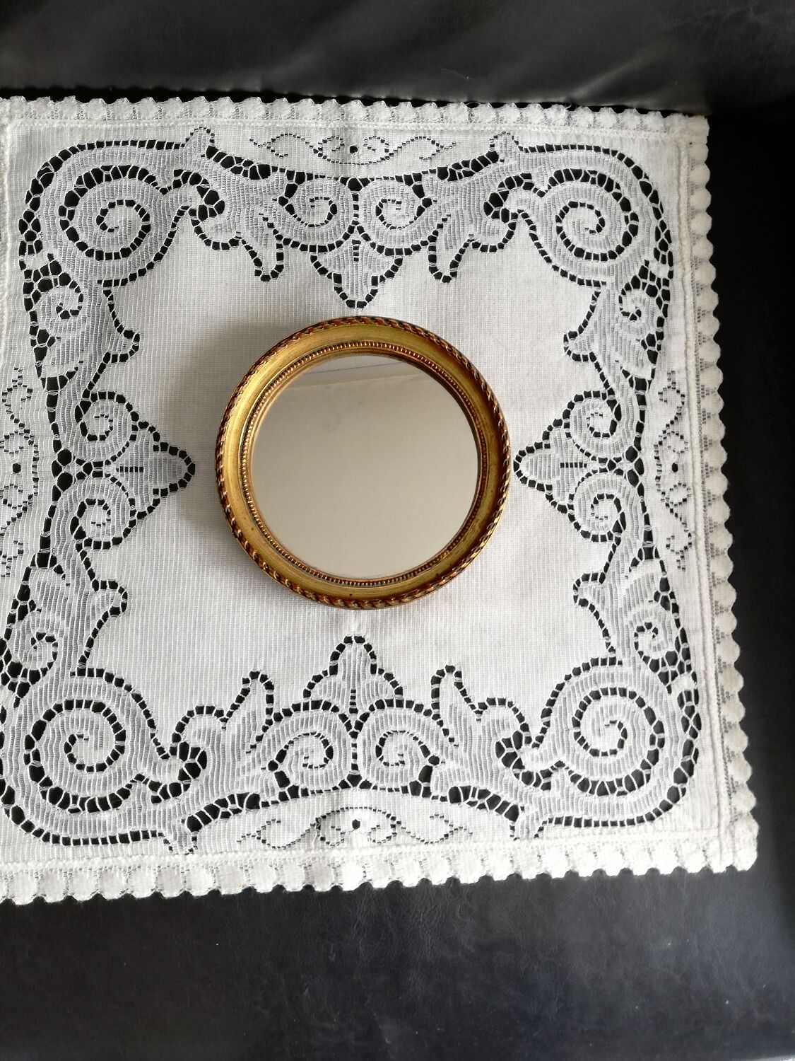 Gilded wooden mirror 15cm