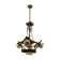 Italian liberty gold gilded chandelier