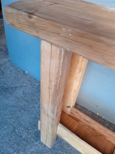 Brutalist console 120 cm solid wood