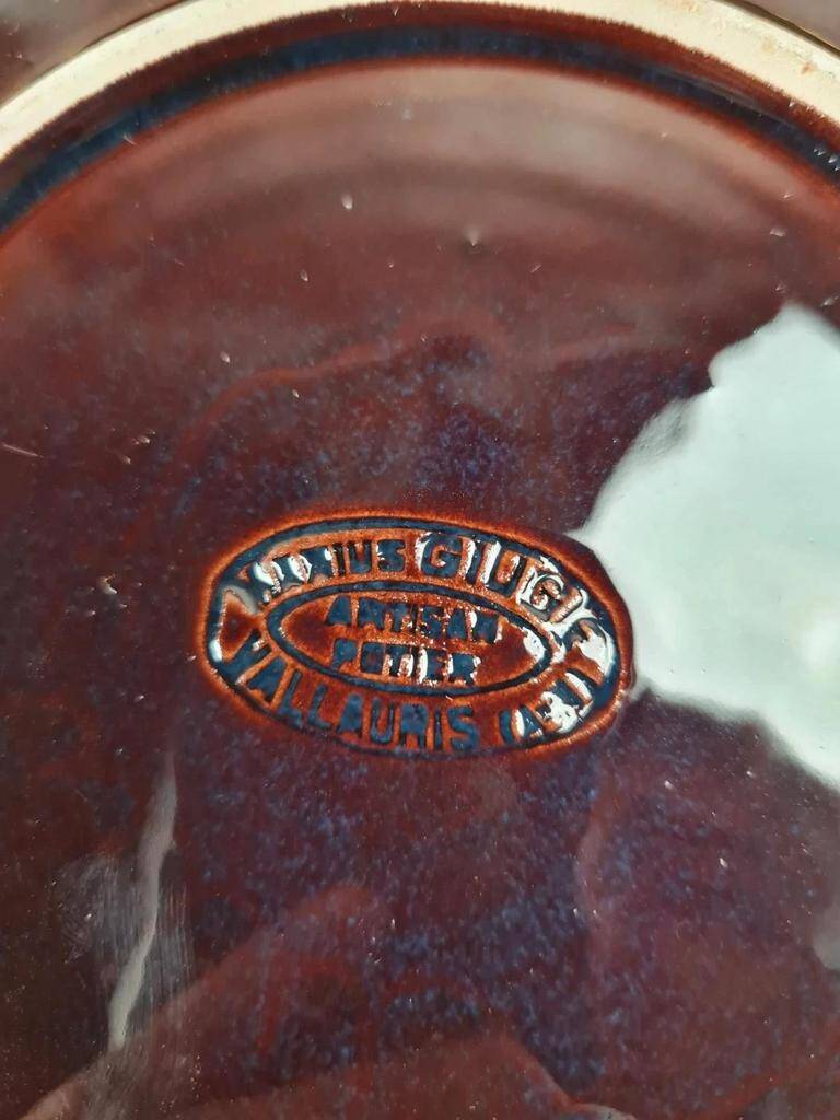 Set of 6 dessert plates – Marius Giuge Vallauris – Rare pieces & collection