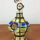 50s André L'Helguen ceramic rooster bottle for Keraluc Quimper